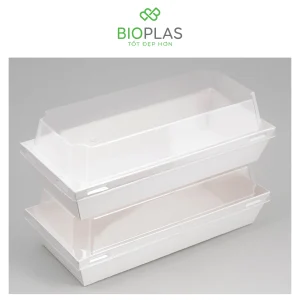 3RHOME-HỘP GIẤY CHỮ NHẬT TRẮNG 190*90 NẮP PET