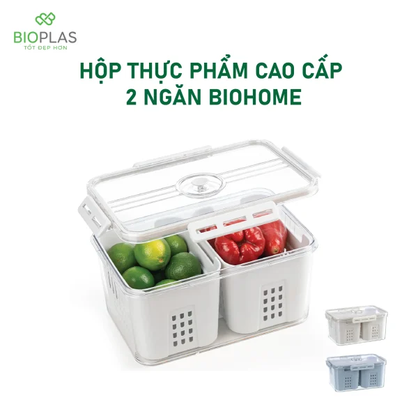 Hộp thực phẩm cao cấp 2 ngăn Biohome