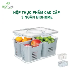 Hộp thực phẩm cao cấp 3 ngăn biohome