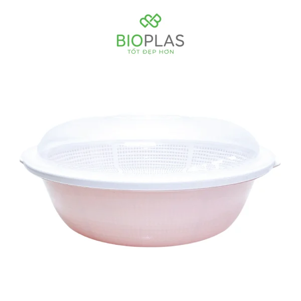 Bộ thau rổ nắp Biohome