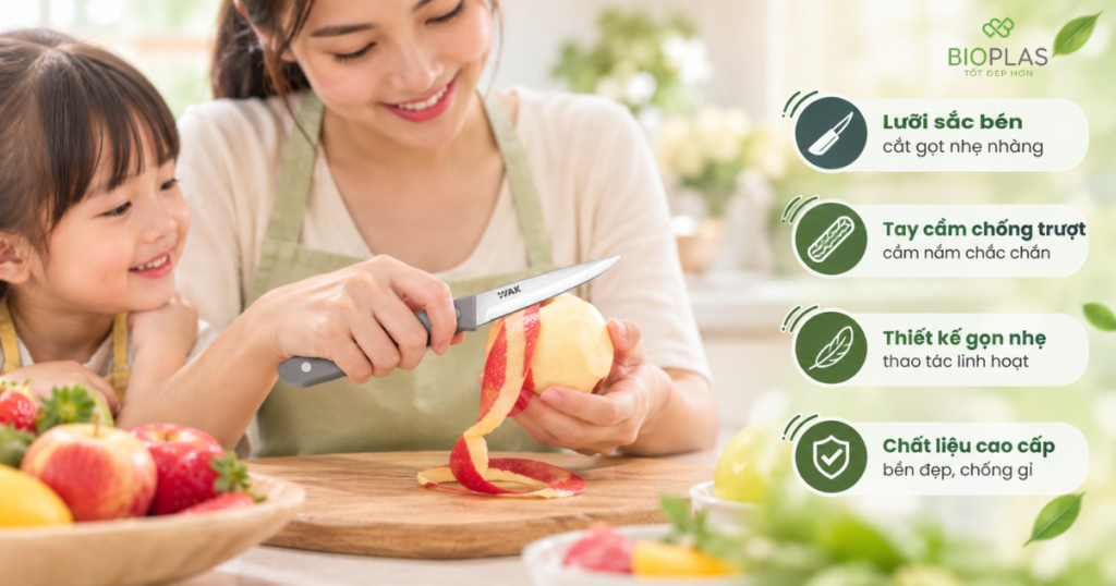 Dao gọt trái cây BIOPLAS - Đồng hành cùng mọi thao tác sơ chế 