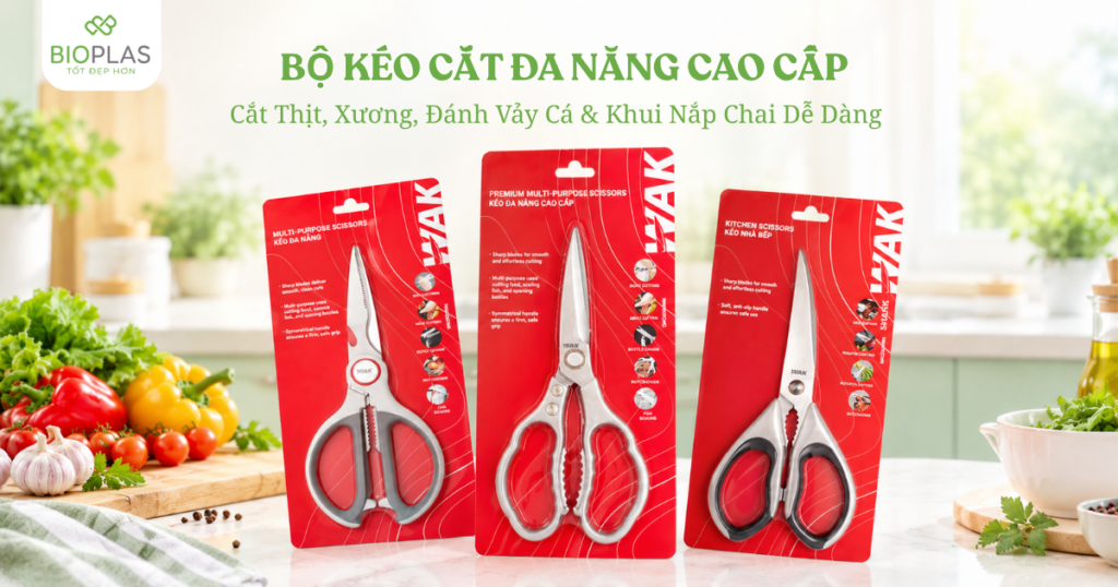 Kéo nhà bếp và kéo đa năng giúp nhân đôi sự tiện lợi